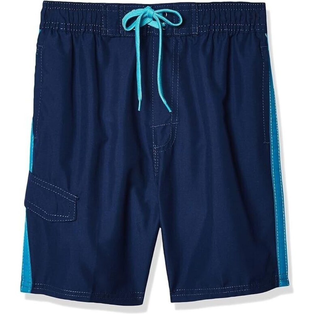 Kanu Surf Boys' Reflection Quick Dry UPF 50+ Beach Swim Trunks Navy 4T